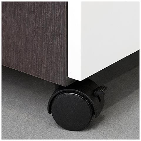 2036717 Set Di 4 Rotelle Pivotanti Nere Per Mobile Con Piastra Di Assemblaggio E Cuscinetto A Sfere, Diametro 40 Mm, 40mm - Foto 3