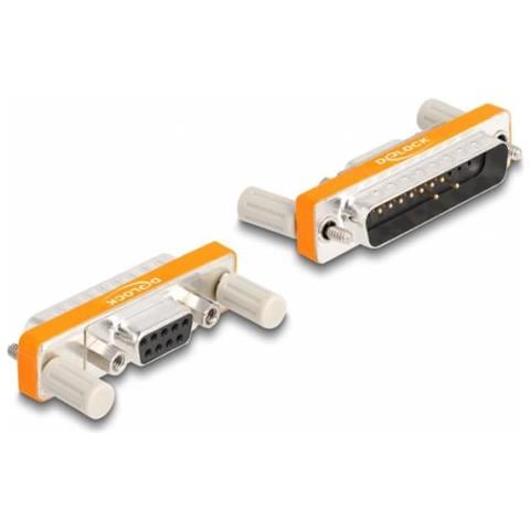 66981 Adattatore Per Inversione Del Genere Dei Cavi D-sub 9 Pin D-sub 25 Pin Arancione, Argento - Foto 1