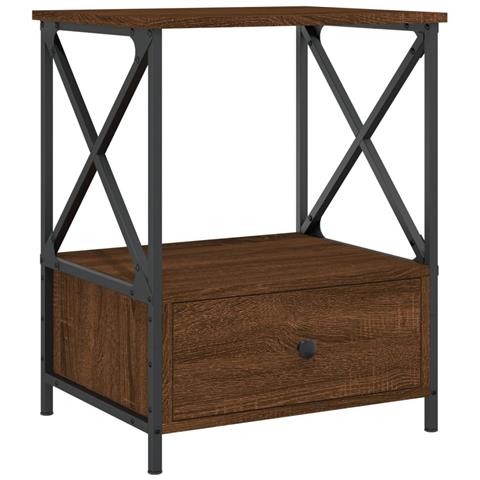 Comodino Rovere Marrone 50x41x65 Cm In Legno Multistrato - Foto 1