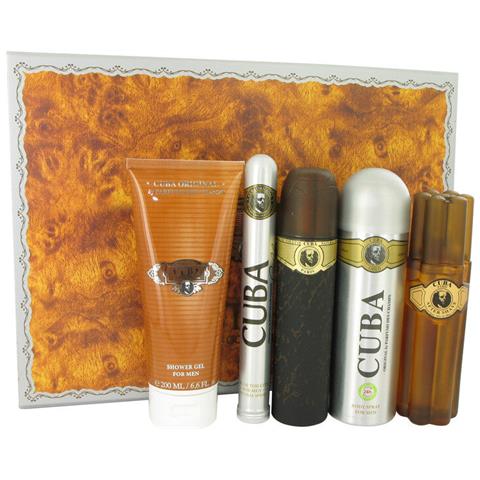 Cuba Gold By Gift Set -- 3.3 Oz Eau De Toilette Spray + 3.3 Oz After Shave Spray + 6.7 Oz Body Deodorant Spray + 6.7 Oz Shower Gel + 1.17 Oz Edt Spray (men) - Foto 1