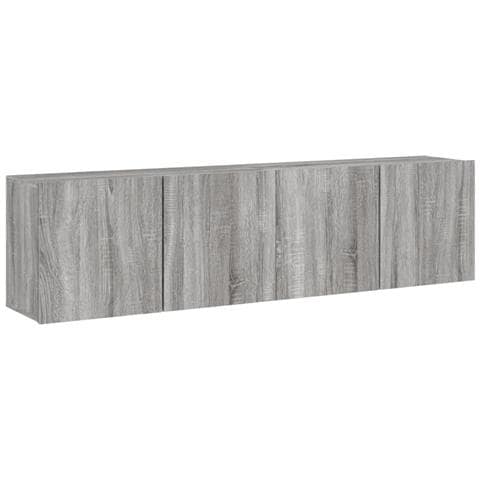 Mobili Tv A Parete 2pz Grigio Sonoma 80x30x41 Cm - Foto 2