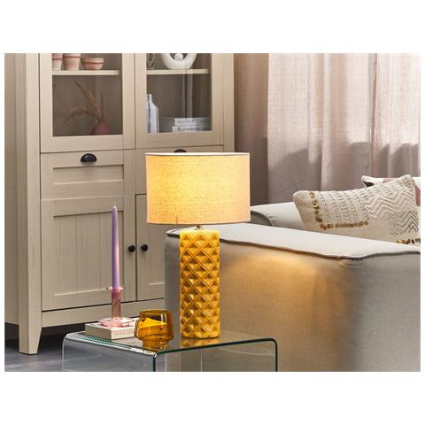 Lampada Da Tavolo Balonne Ceramica Giallo - Foto 1