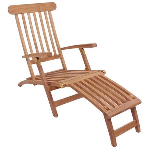 Sdraio Arrecife - Marrone - Legno - 150x60x95 Cm - Foto 1