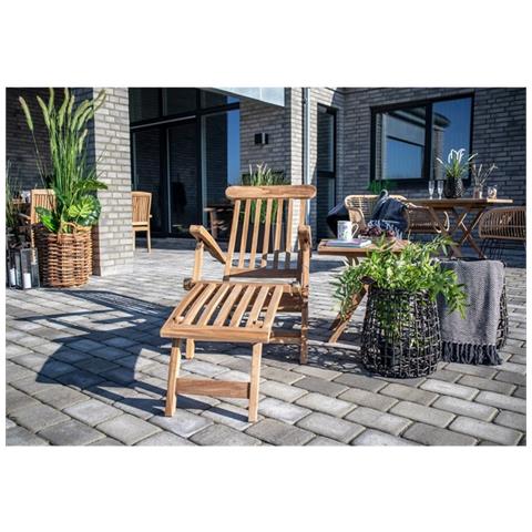 Sdraio Arrecife - Marrone - Legno - 150x60x95 Cm - Foto 2