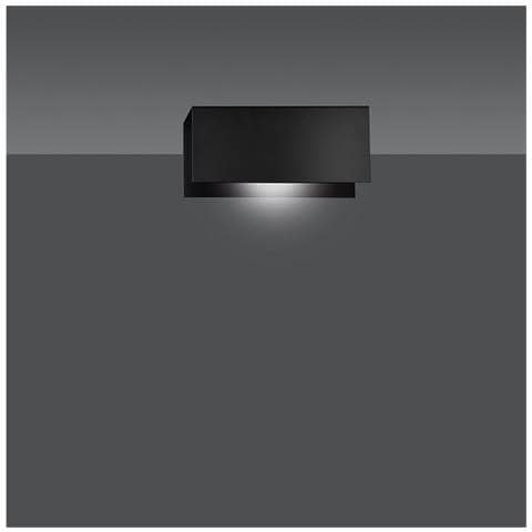 Lampada A Parete Gentor - Nero - Acciaio Verniciato A Polvere - 24x10x6 Cm - Foto 2