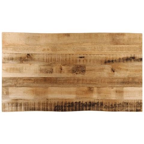 Piano Tavolo Bordi Vivi 100x60x3,8 Cm Legno Di Mango Grezzo - Foto 1