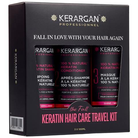 Kit Viaggio Ultra Riparatore Alla Cheratina Shampoo, Balsamo & Maschera - Nutre, Liscia, Rinforza & Protegge Anche In Viaggio - Senza Solfati, Siliconi, Ogm - 3x100 Ml - Foto 1