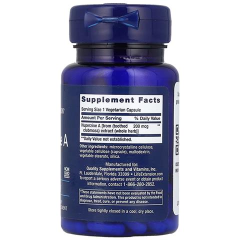 Huperzine A 200 Mcg 60 Capsule Vegetariane Life Extension - Foto 2