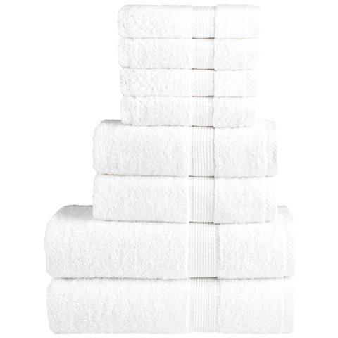 Set ASciugamani SOLUND 8 pz Bianchi 600 gsm - Foto 1