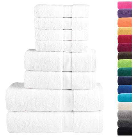 Set ASciugamani SOLUND 8 pz Bianchi 600 gsm - Foto 2