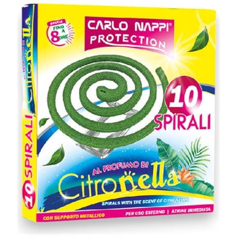 Spirali Antizanzare Al Profumo Di Citronella Confezione 10 Pezzi Per Esterno - Foto 2