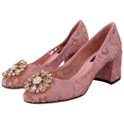 Scarpe Pastello Dã©colletã© Cristallo Pizzo Rosa Taormina - Eu37/us6.5 - Foto 2