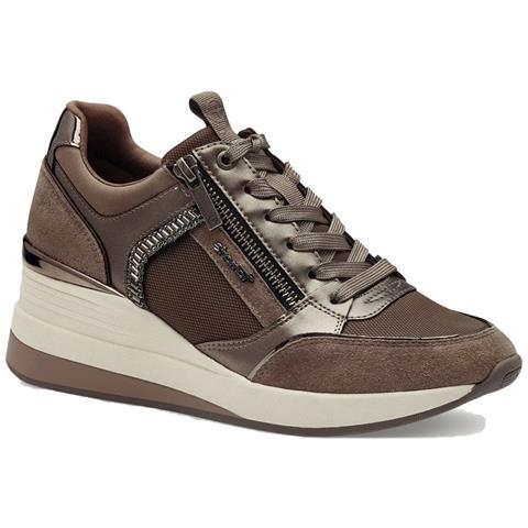 Sneaker Low Taupe Comb Sneakers Pelle Scarpe Donna Beige Eu 39, 1-23703-41 344 - Foto 1