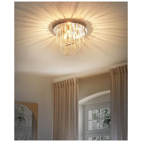 Lampadario Esmelle S Cristallo Argento - Foto 1