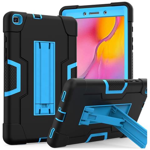 Custodia Protettiva Per Samsung Galaxy Tab A 8.4'' Con Supporto - Nero E Blu - Foto 1