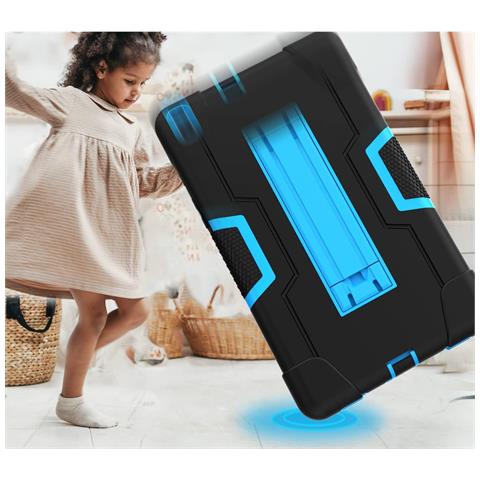 Custodia Protettiva Per Samsung Galaxy Tab A 8.4'' Con Supporto - Nero E Blu - Foto 3