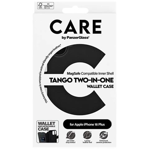 Custodia Folio Per Iphone 16 Plus Tango Edition 2-in-1 Con Guscio Staccabile, Nero - Foto 4