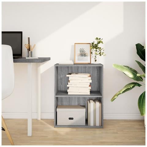 Libreria Grigio Sonoma 60x30x77 Cm In Legno Multistrato - Foto 3