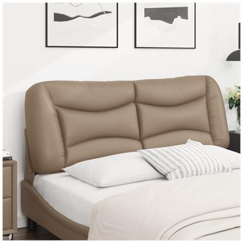 Lusso Casadino -  Cuscino Testiera Hvar Cappuccino 140 Cm In Similpelle - Foto 2