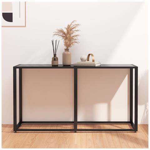 Lusso Casadino -  Tavolo Consolle Nero 140x35x75,5 Cm In Vetro Temperato - Foto 7