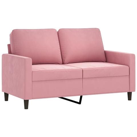 Divano a 2 Posti Rosa 120 cm in Velluto - Foto 1