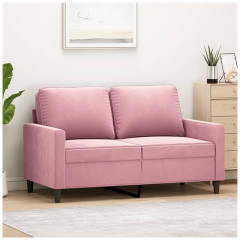 Divano a 2 Posti Rosa 120 cm in Velluto - Foto 2