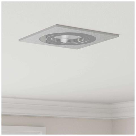 Faretti incassati 12 pz Quadrato GU10 Argento 91x91 mm - Foto 2