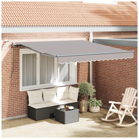 Tenda Retrattile Automatica  Grigio Chiaro 300x250 cm, Tessuto di Ricambio per Tenda  Struttura 3x2.5 m Grigio Chiaro - Foto 2