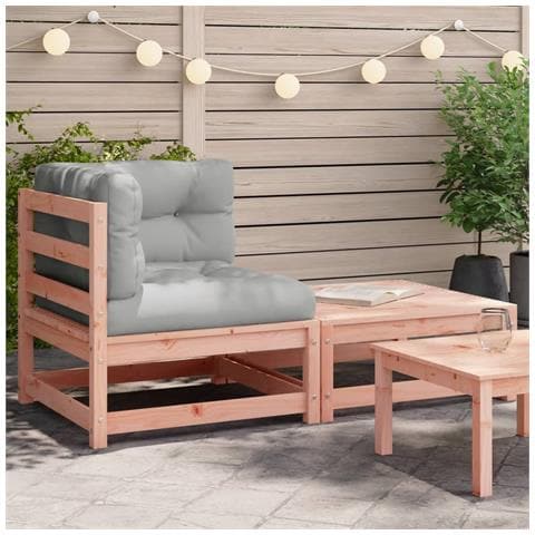 Divano Angolare da Giardino con Cuscini e Poggiapiedi - Foto 2