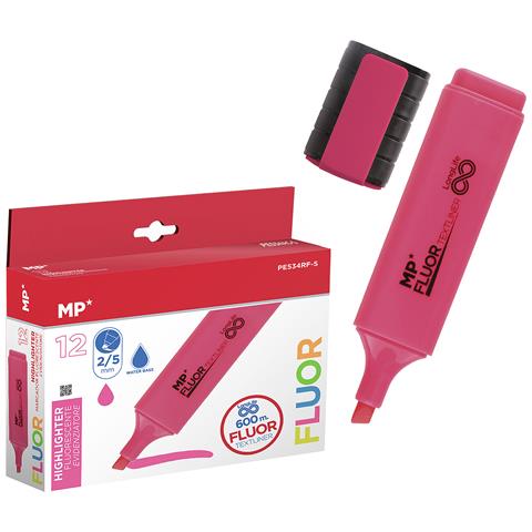 Pack 12 Marcatori Long Life Fluorescenti Rosa - Foto 1