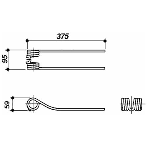 Dente Girello Adattabile Fahr 1,1043,030,107,00 E 0658,0456 Filo 9 Confezione Da 5 Pezzi - Foto 1