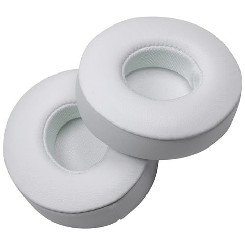2 Cuscinetti Auricolari Di Ricambio In Pelle Proteica Compatibili Con Cuffie Beats Solo 2 E Solo 3 White - Foto 2