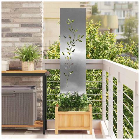Pannello Decorativo da Giardino Altro Argento 32 x 140 cm - Foto 2