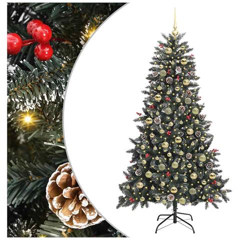Albero di Natale artificiale con 300 LED Verde 180 cm - Foto 1