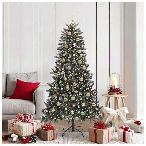 Albero di Natale artificiale con 300 LED Verde 180 cm - Foto 2