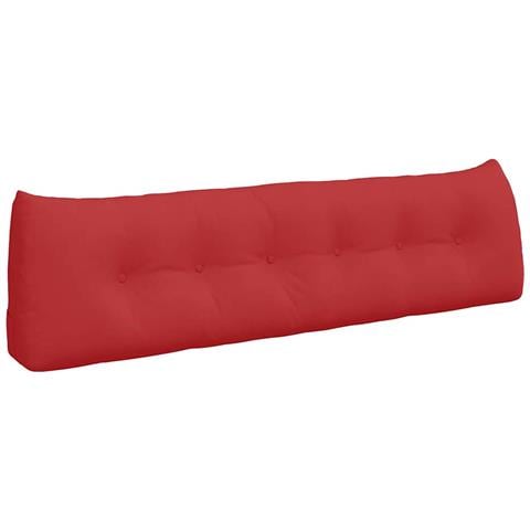 Cuscino per Schiena Rosso 180 x 24 x 50 cm Tessuto - Foto 1