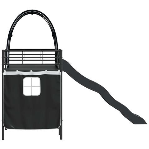 Struttura del letto loft per bambini Nero 99,5 x 190 cm Metallo - Foto 9