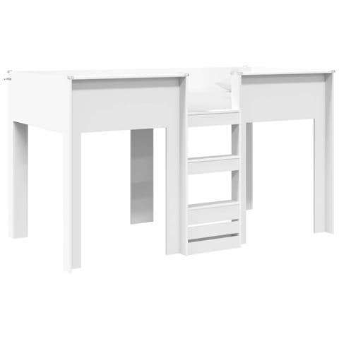 Letto a Castello per Bambini con materasso Bianco 100 x 200 cm - Foto 1