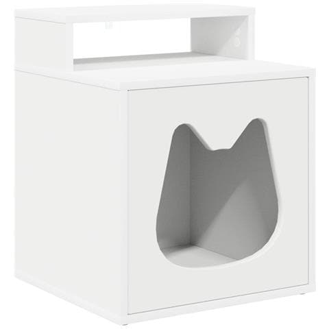 Casa per Gatti Bianco 42,5 x 40 x 53,5 cm Legno multistrato - Foto 1