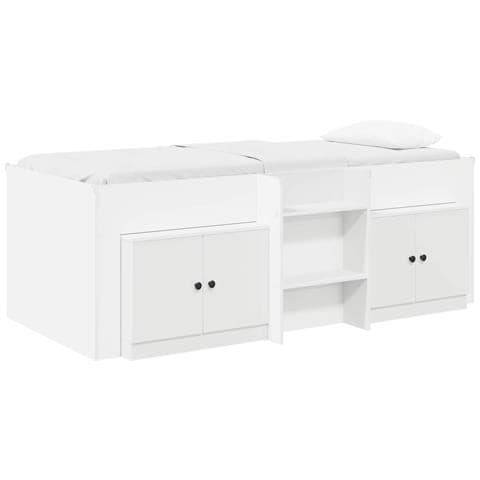 Struttura Letto Loft con Mobile 3 pcs Bianco Legno multistrato - Foto 1