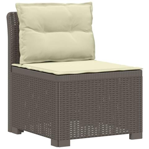 Divano da Giardino a 1 Posto con Cuscini Aspetto Rattan PP - Foto 1