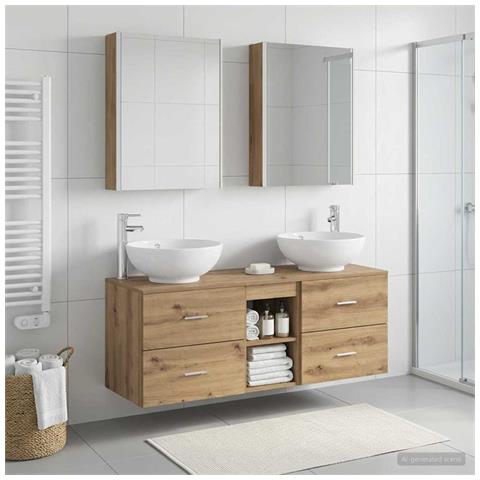 Set di mobili per il bagno 5 pcs Rovere Artigianale - Foto 2