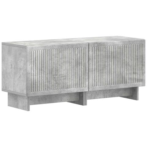 Mobile TV LED a 5 pezzi Grigio Cemento Legno ingegnerizzato - Foto 2