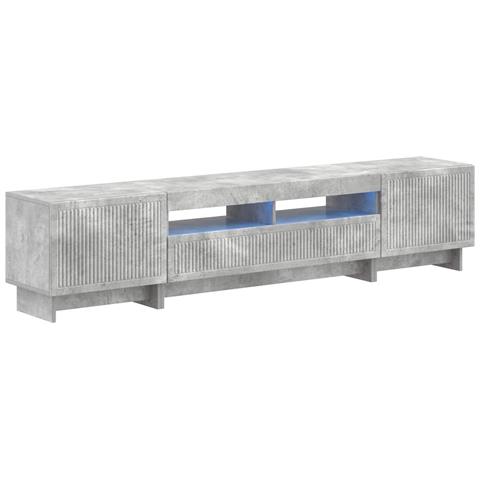 Mobile TV LED a 5 pezzi Grigio Cemento Legno ingegnerizzato - Foto 1
