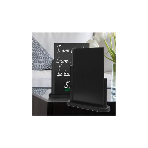 lavagna da tavolo nero a5-20x23x6cm elegant securit - Foto 1