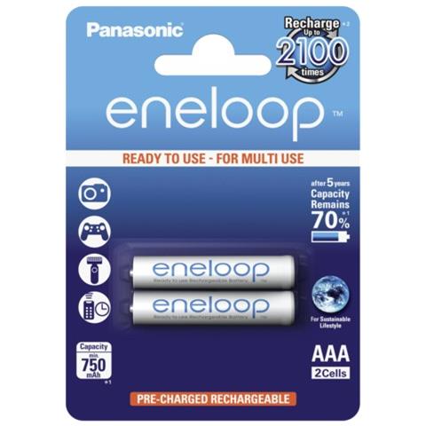 1x2 Panasonic Micro AAA 750 mAh - Europa - Foto 2