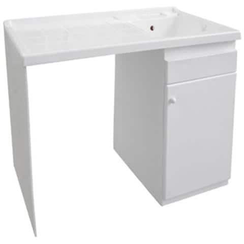 Lavatoio + Coprilavatrice Vasca In Resina 60 X 106 X H. 90 Cm Dx - Foto 1