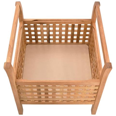 Cassapanca 49x48x49 Cm In Legno Massello Di Noce - Foto 8