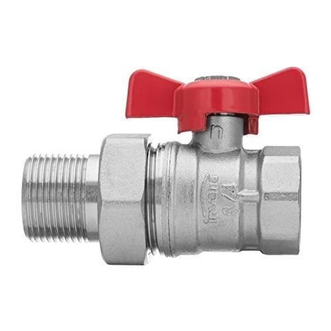 1 bsp Valvola Dell'acqua Femmina X Maschio Con Dado Svasato Maniglia A Farfalla - Foto 3