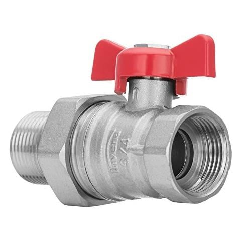 1 bsp Valvola Dell'acqua Femmina X Maschio Con Dado Svasato Maniglia A Farfalla - Foto 1
